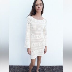 Zara cotton knit dress